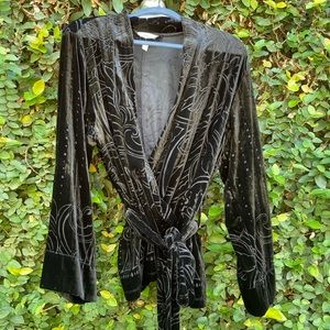 Chico’s Wraparound Velvet Kimono